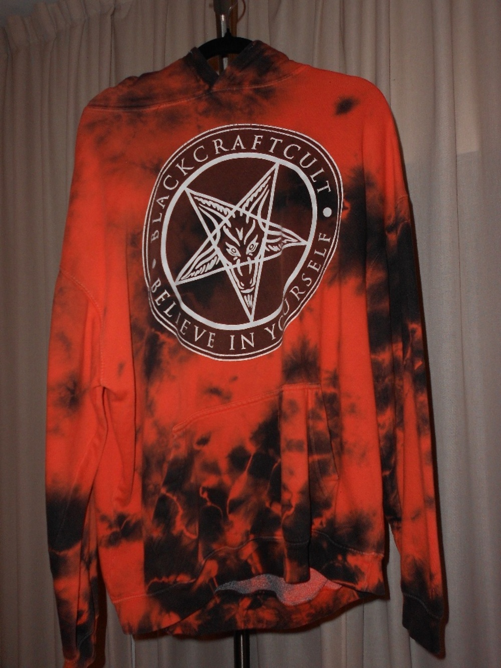 BlackCraft Cult Red Tie Die Hoodie L/XL